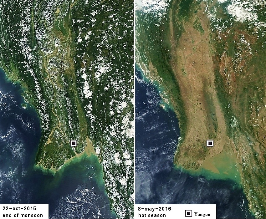 Satellite photo Myanmar